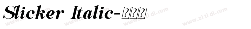 Slicker Italic字体转换
